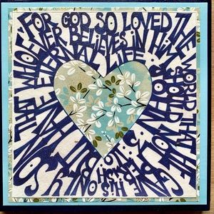 One of a kind handmade scripture art
